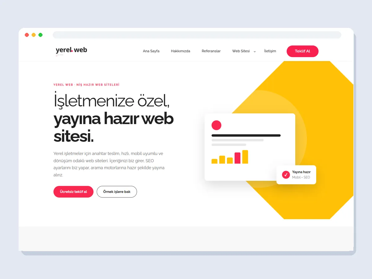 yerelweb.com ile web tasarım ve dijital danışmanlık