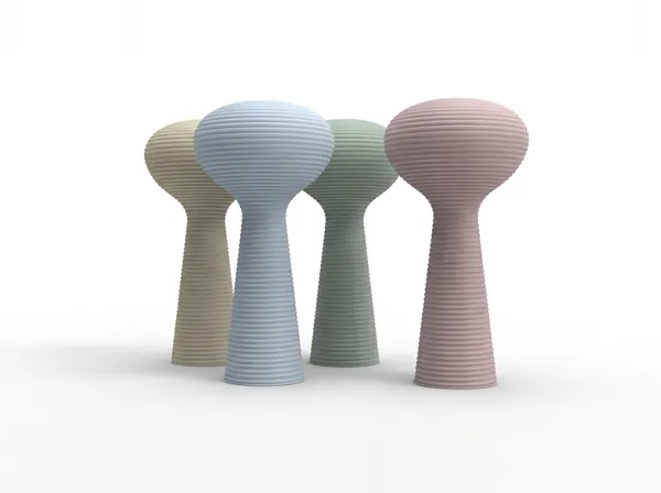 Kule Işıklı Lamba UNI-PL190, pastel renkli 190 cm dekor lambaları