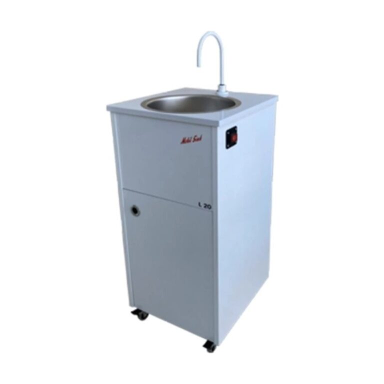 UNI-101 iç mekân mobil lavabo, paslanmaz lavabo ve kuğu musluk