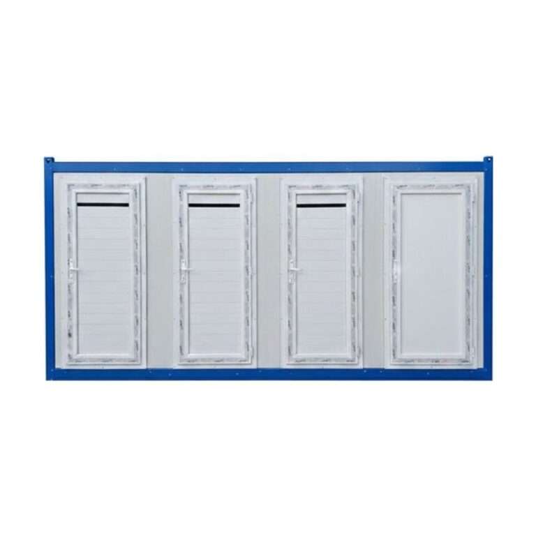 UNI-1040 dörtlü EPS panel mobil tuvalet, dört kabinli ön görünüm
