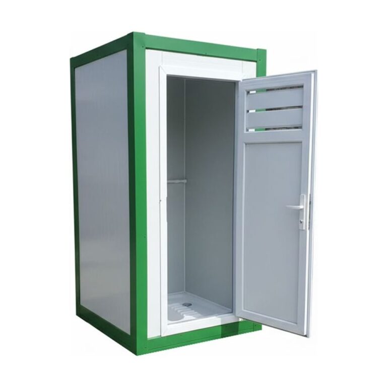 UNP-107 mobil panel duş kabini, kapı açık duş teknesi görünümü